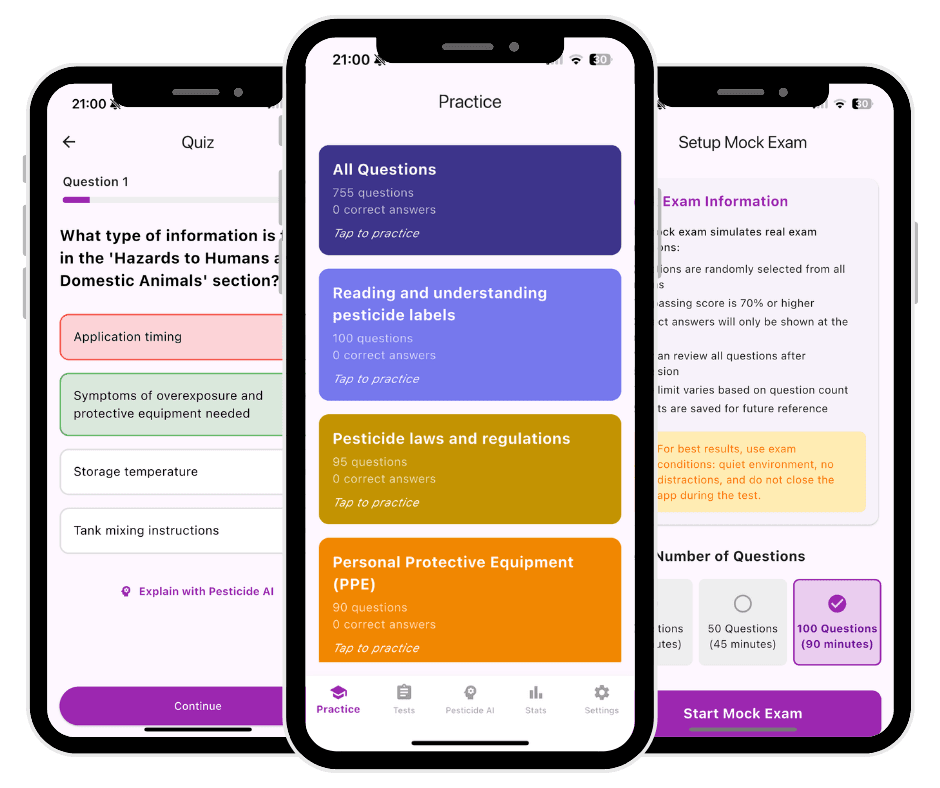 Pesticide Applicator Flashcards App Screenshot